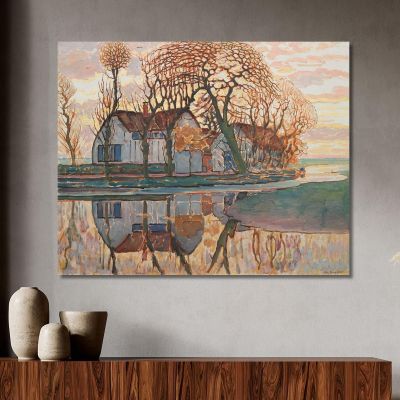 Farm Near Duivendrecht Piet Mondrian pmn39 canvas print 