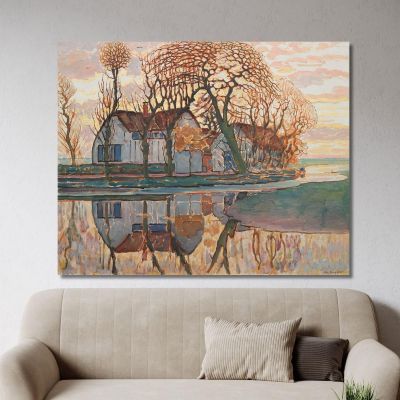 Farm Near Duivendrecht Piet Mondrian pmn39 canvas print 