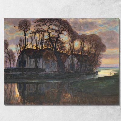 Farm Near Duivendrecht In The Evening Piet Mondrian pmn40 canvas print 