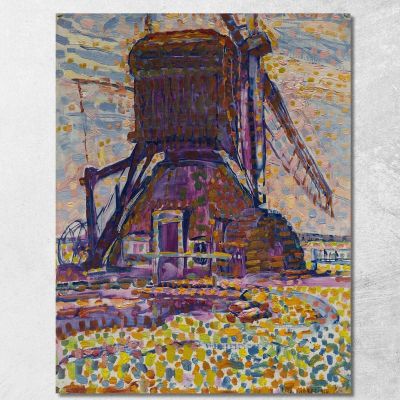 The Winkel Mill Piet Mondrian pmn69 canvas print 