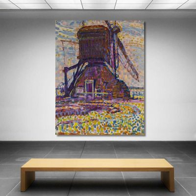 The Winkel Mill Piet Mondrian pmn69 canvas print 