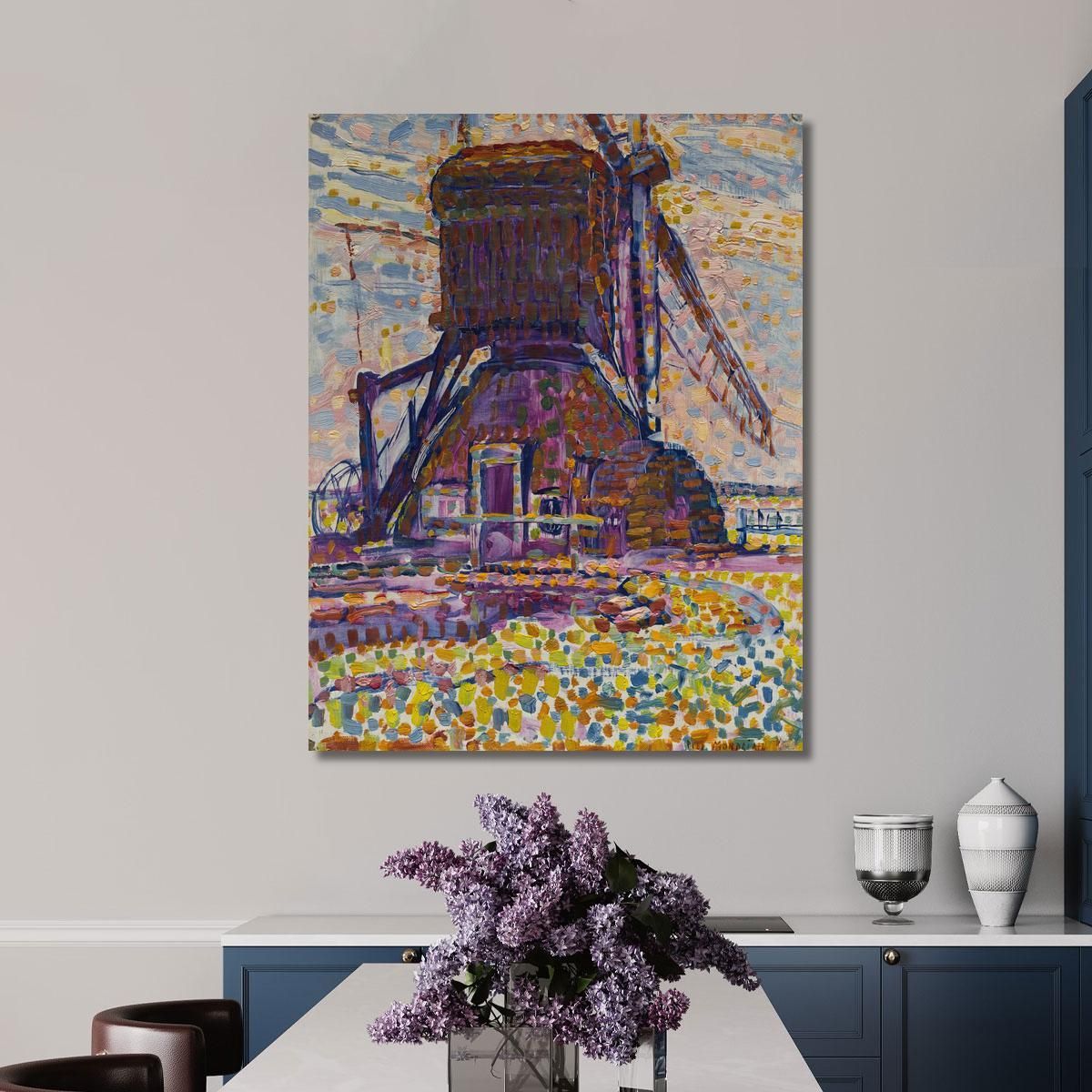 The Winkel Mill Piet Mondrian pmn69 canvas print 