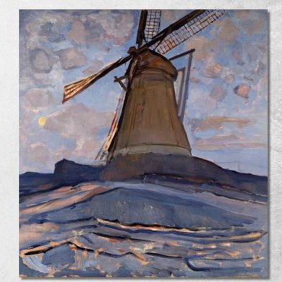 Windmill Piet Mondrian pmn73 canvas print 