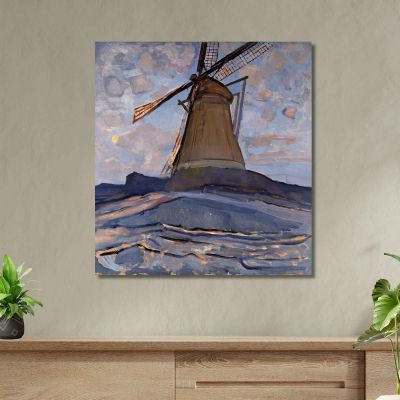 Windmill Piet Mondrian pmn73 canvas print 