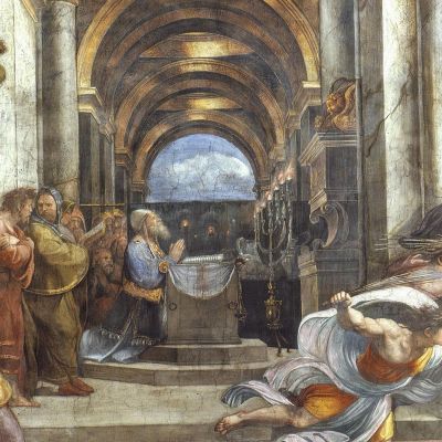 The Expulsion Of Heliodorus From The Temple Raphael rph40 canvas print