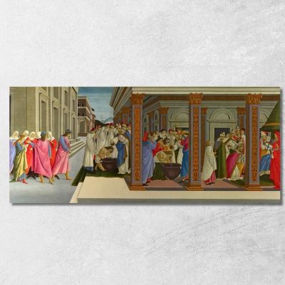 Four Scenes From The Early Life Of Saint Zenobius Sandro Botticelli sbt3 canvas print 