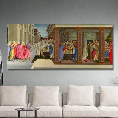 Four Scenes From The Early Life Of Saint Zenobius Sandro Botticelli sbt3 canvas print 