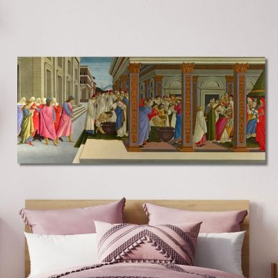 Four Scenes From The Early Life Of Saint Zenobius Sandro Botticelli sbt3 canvas print 