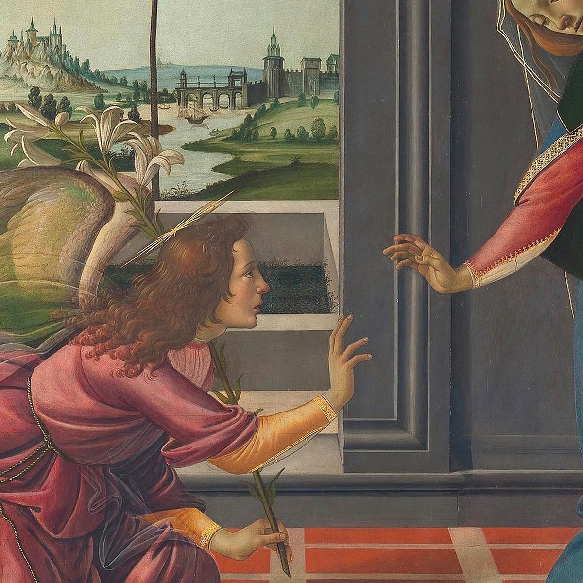 Annunciation Sandro Botticelli sbt12 canvas print