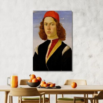 Portrait Of A Young Man Sandro Botticelli sbt27 canvas print 