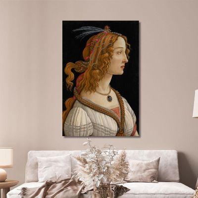 Portrait Of Simonetta Vespucci As Nymph Sandro Botticelli sbt29 canvas print 