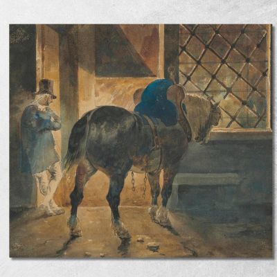 Draft Horse In The Stable Théodore Géricault tgr8 canvas print 