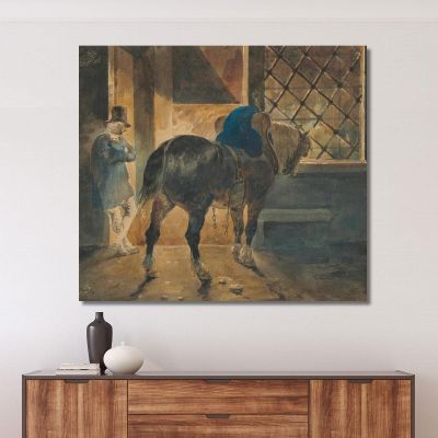 Draft Horse In The Stable Théodore Géricault tgr8 canvas print 