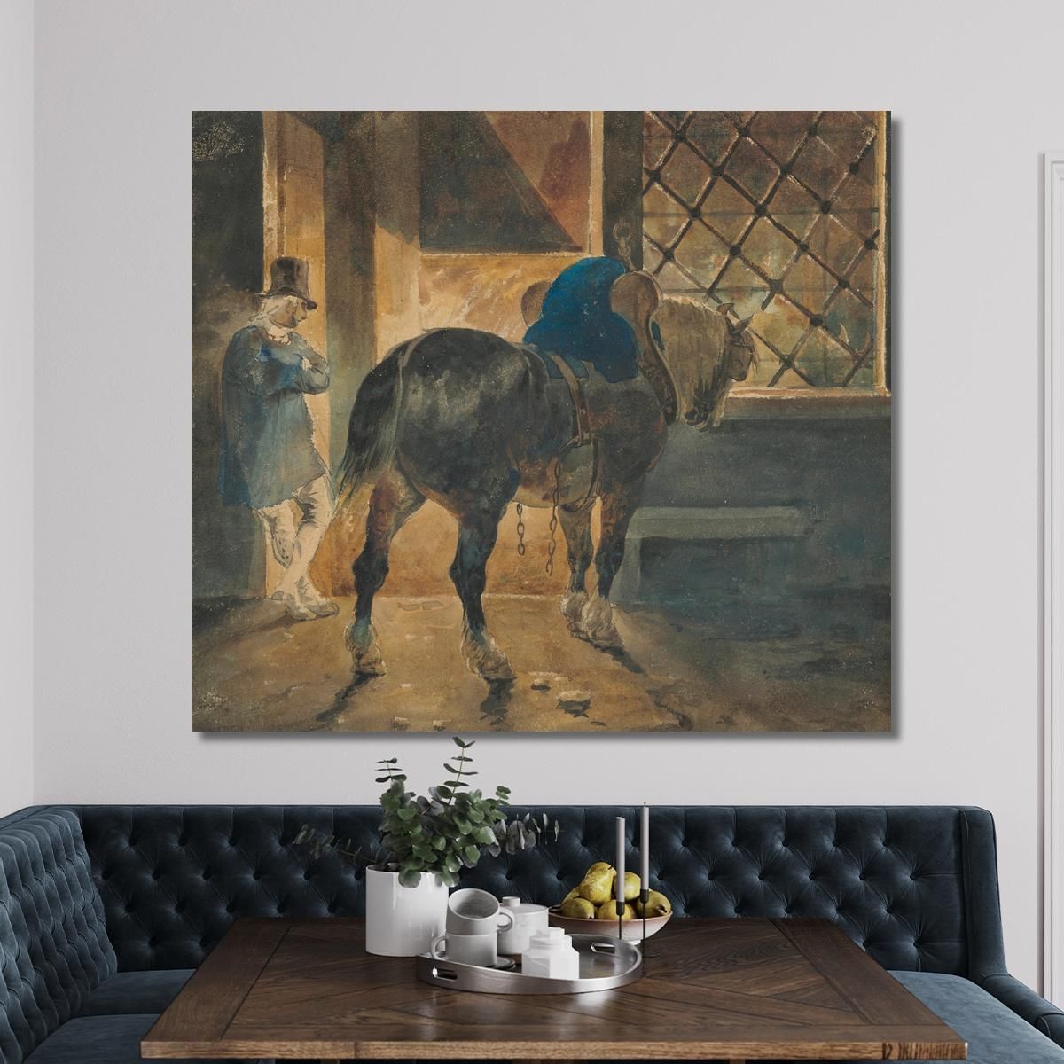 Draft Horse In The Stable Théodore Géricault tgr8 canvas print 