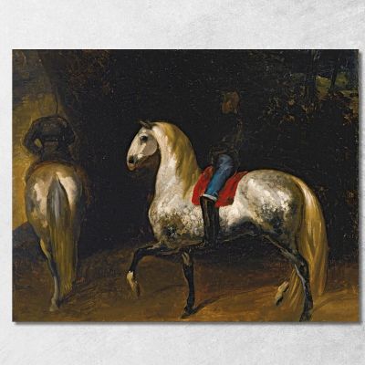 Dapple Gray Horses Théodore Géricault tgr9 canvas print 