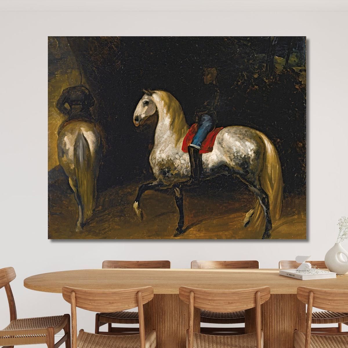 Dapple Gray Horses Théodore Géricault tgr9 canvas print 