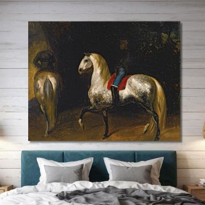 Dapple Gray Horses Théodore Géricault tgr9 canvas print 