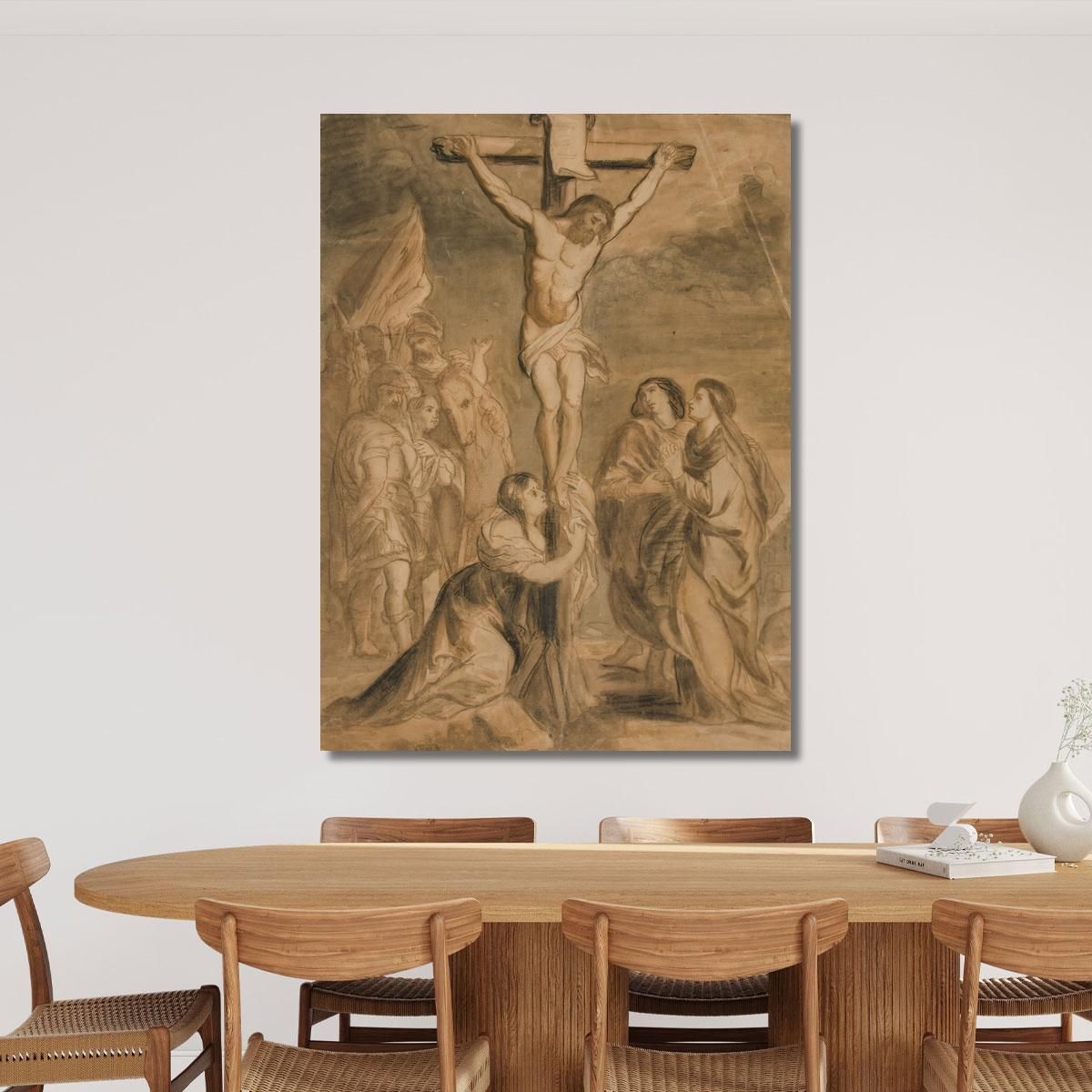 Christ On The Cross Surrounded By Virgin And Saints Théodore Géricault tgr10 canvas print 