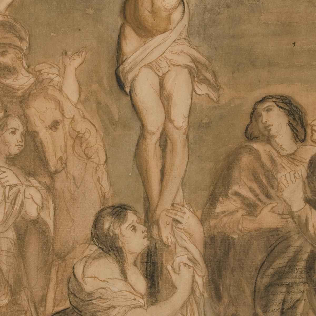 Christ On The Cross Surrounded By Virgin And Saints Théodore Géricault tgr10 canvas print
