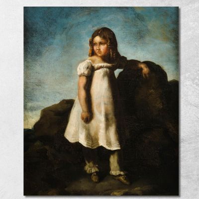 Elisabeth Dedreux As A Child In The Countryside Théodore Géricault tgr12 canvas print 