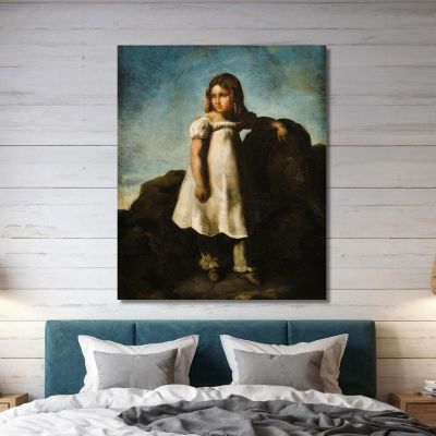 Elisabeth Dedreux As A Child In The Countryside Théodore Géricault tgr12 canvas print 