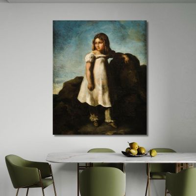 Elisabeth Dedreux As A Child In The Countryside Théodore Géricault tgr12 canvas print 