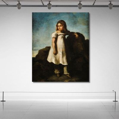 Elisabeth Dedreux As A Child In The Countryside Théodore Géricault tgr12 canvas print 