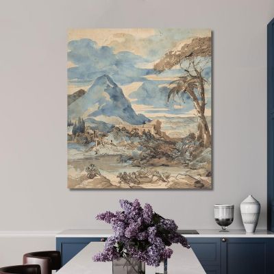 Landscape With Fishermen Théodore Géricault tgr21 canvas print 