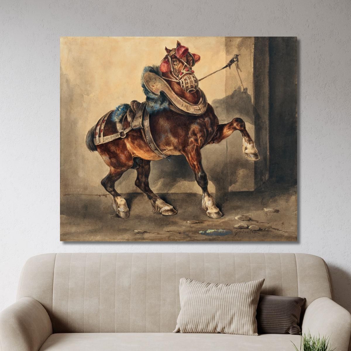 The Plastermaker'S Horse Théodore Géricault tgr22 canvas print 