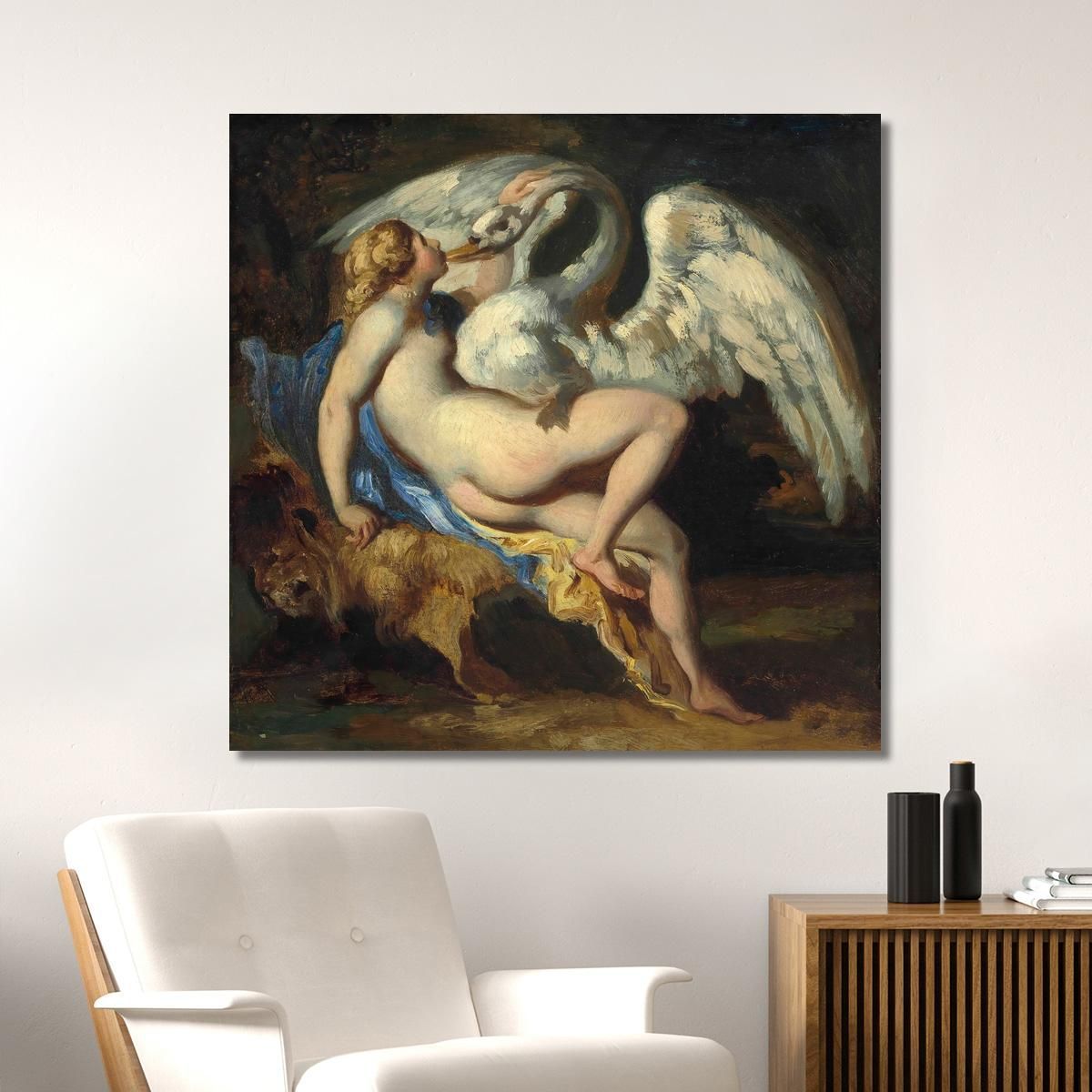 Leda And The Swan' Leda And The Swan' Théodore Géricault tgr25 canvas print 