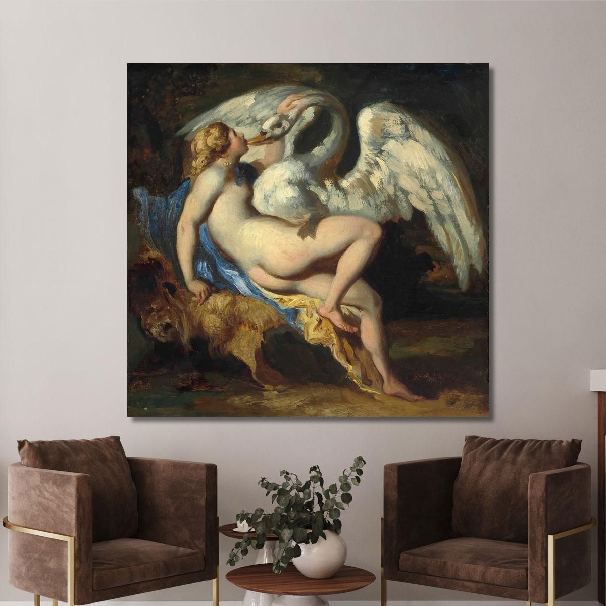 Leda And The Swan' Leda And The Swan' Théodore Géricault tgr25 canvas print 