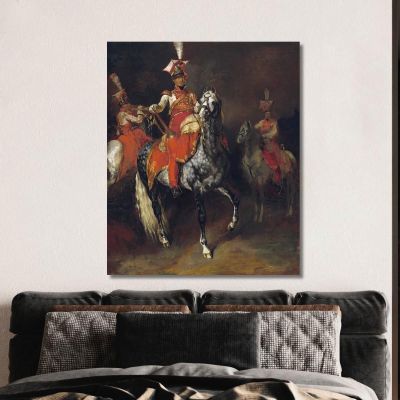 Mounted Trumpeters Of Napoleon'S Imperial Guard Théodore Géricault tgr29 canvas print 
