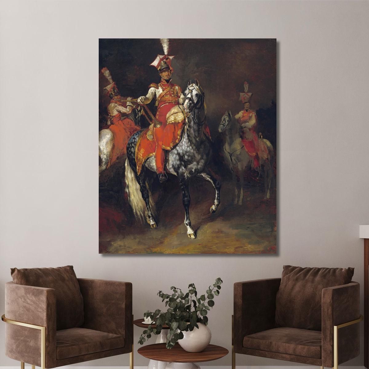 Mounted Trumpeters Of Napoleon'S Imperial Guard Théodore Géricault tgr29 canvas print 