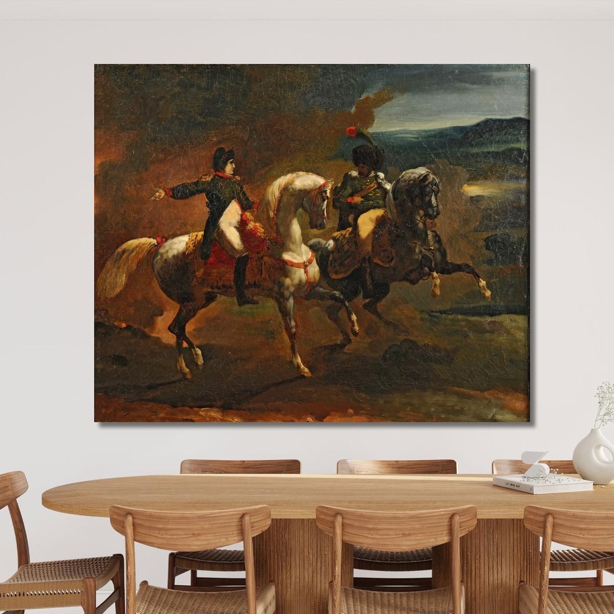 Napoleon Giving An Order To A Senior Officer Of The Guides Théodore Géricault tgr30 canvas print 