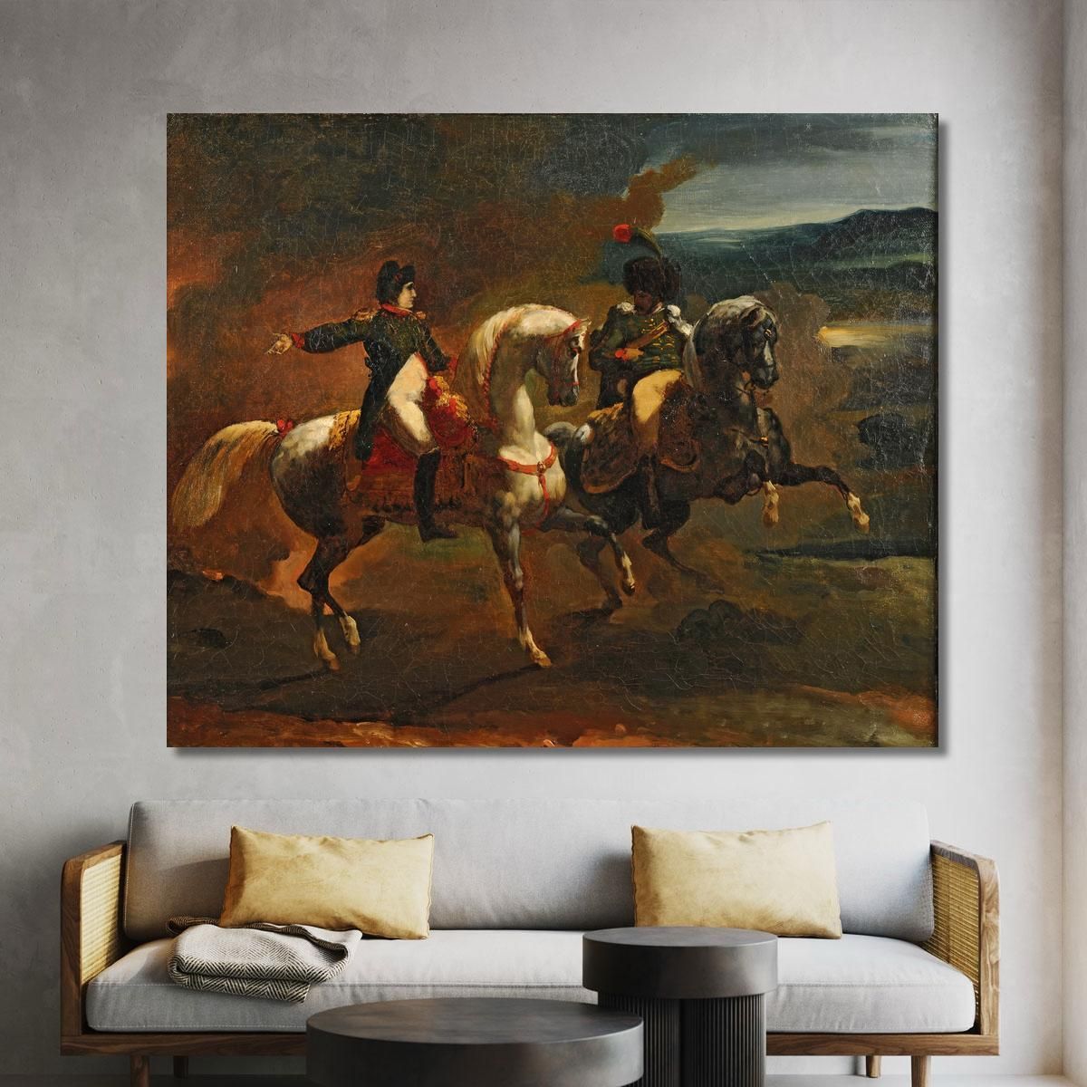 Napoleon Giving An Order To A Senior Officer Of The Guides Théodore Géricault tgr30 canvas print 