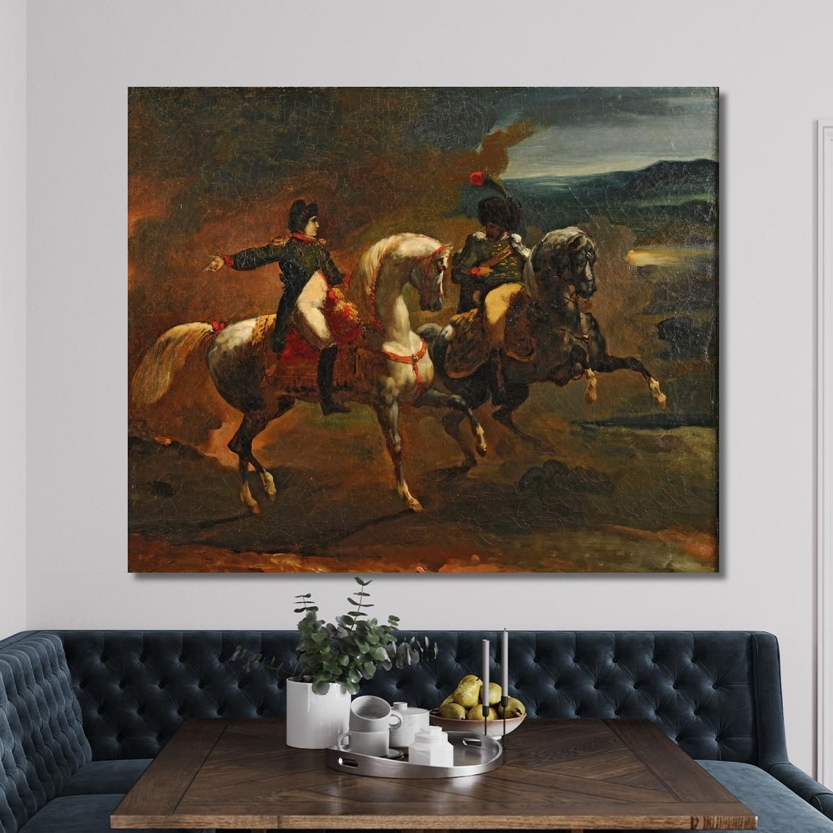 Napoleon Giving An Order To A Senior Officer Of The Guides Théodore Géricault tgr30 canvas print 