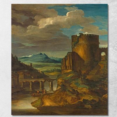 Italian Landscape At The Tomb Théodore Géricault tgr32 canvas print 