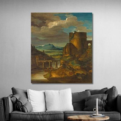 Italian Landscape At The Tomb Théodore Géricault tgr32 canvas print 