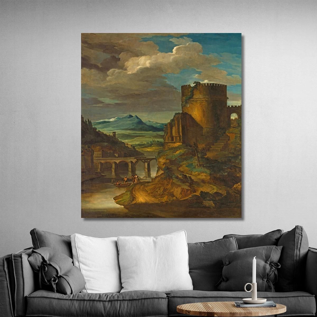 Italian Landscape At The Tomb Théodore Géricault tgr32 canvas print 