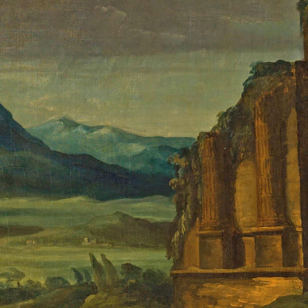 Italian Landscape At The Tomb Théodore Géricault tgr32 canvas print