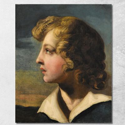 Portrait Of Young Boy In Profile Théodore Géricault tgr33 canvas print 