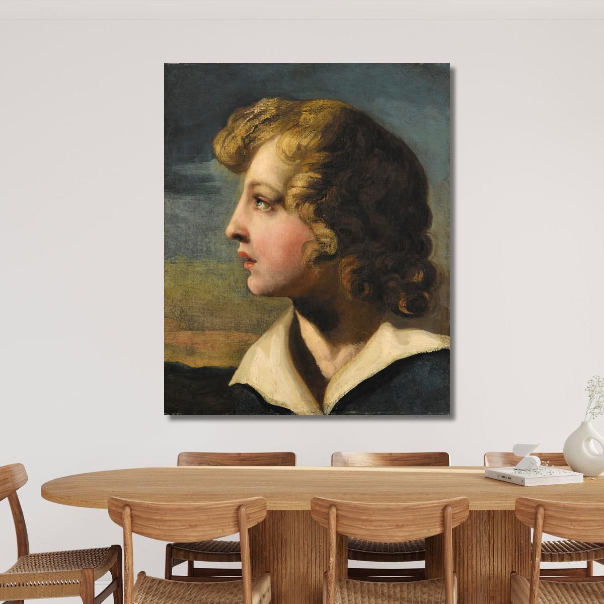 Portrait Of Young Boy In Profile Théodore Géricault tgr33 canvas print 
