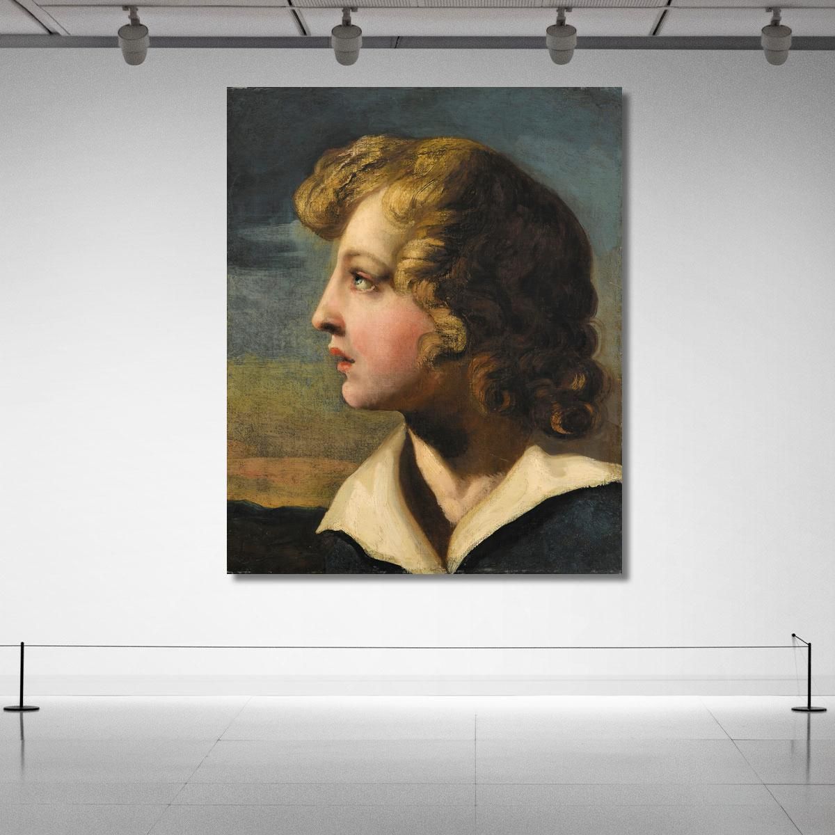 Portrait Of Young Boy In Profile Théodore Géricault tgr33 canvas print 