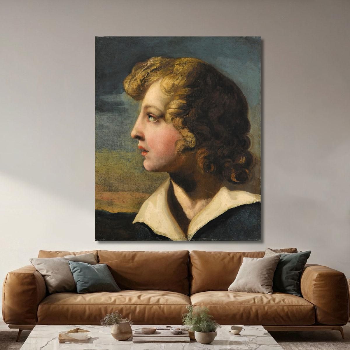Portrait Of Young Boy In Profile Théodore Géricault tgr33 canvas print 