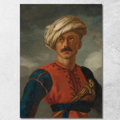 Portrait Of Mameluck The Mameluk Of The Gallery Of Orleans Théodore Géricault tgr38 canvas print 