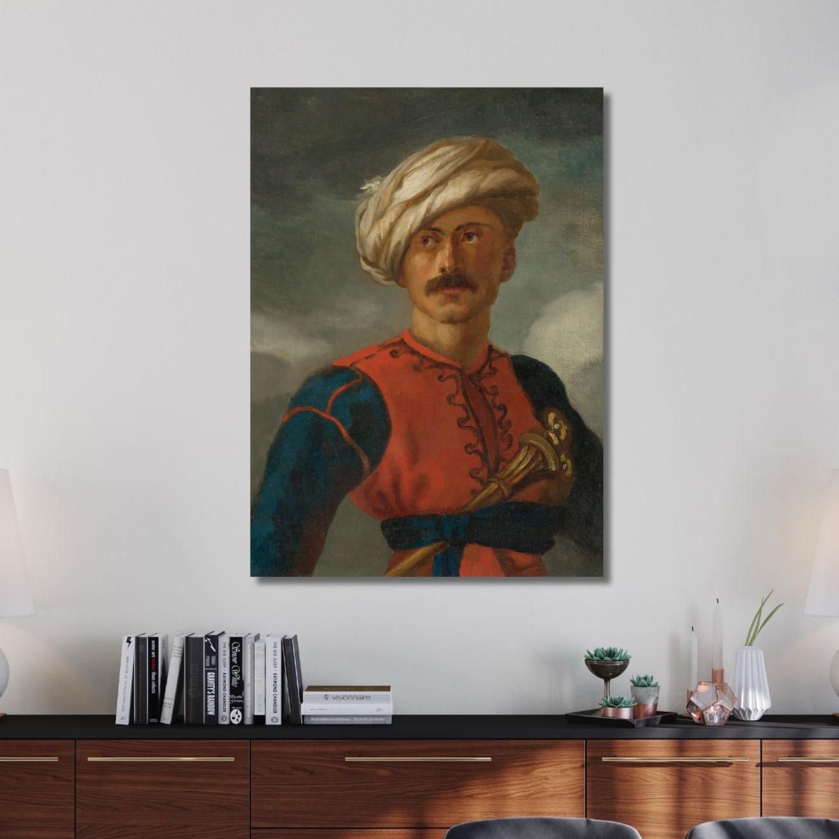 Portrait Of Mameluck The Mameluk Of The Gallery Of Orleans Théodore Géricault tgr38 canvas print 