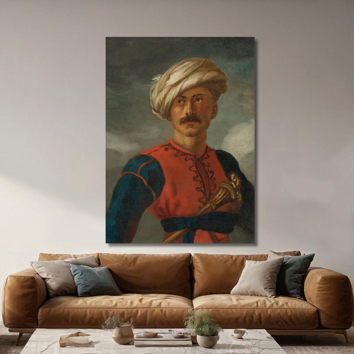 Portrait Of Mameluck The Mameluk Of The Gallery Of Orleans Théodore Géricault tgr38 canvas print 