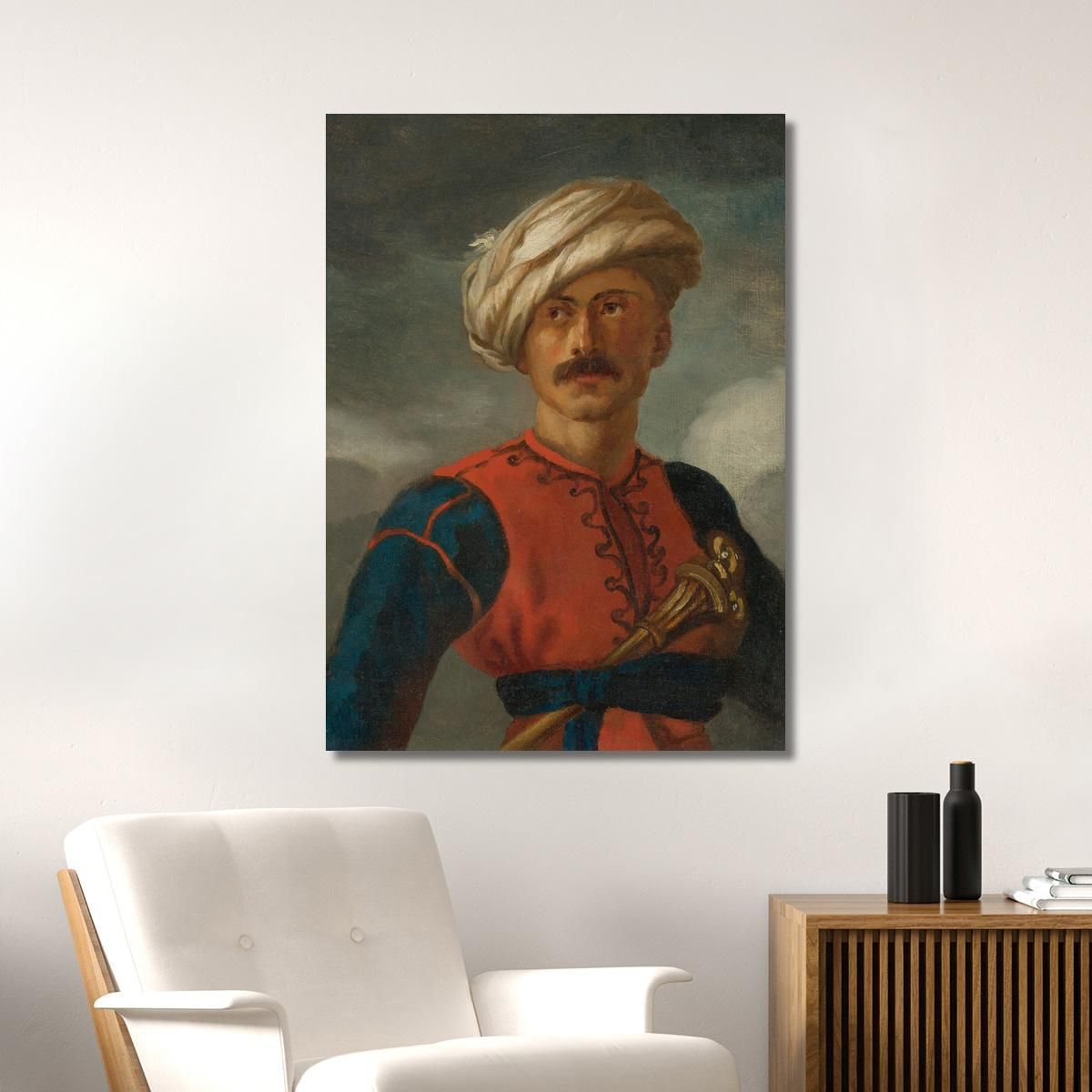 Portrait Of Mameluck The Mameluk Of The Gallery Of Orleans Théodore Géricault tgr38 canvas print 