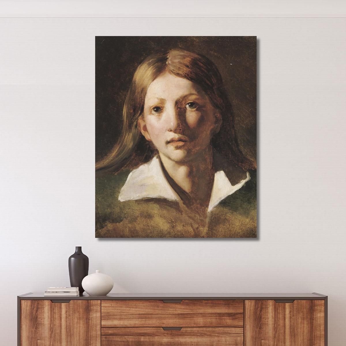Portrait Study Of A Youth Théodore Géricault tgr40 canvas print 