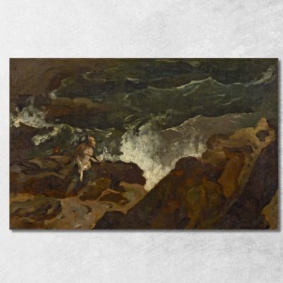 Shipwrecked On A Beach The Tempest Théodore Géricault tgr43 canvas print 